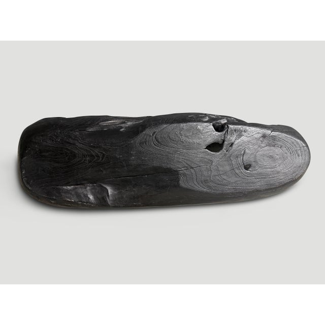 2010s Andrianna Shamaris Sculptural Charred Teak Wood Vessel For Sale - Image 5 of 5