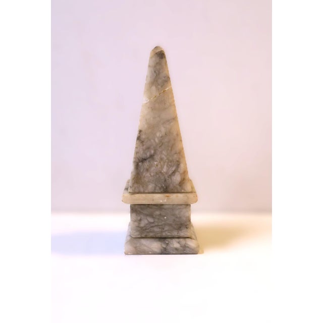 Stone Italian Alabaster Marble Obelisk, Circa Early 20th Century For Sale - Image 7 of 16