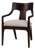 Mid-Century Dining Armchair – Walnut Finish, Cream Seat For Sale