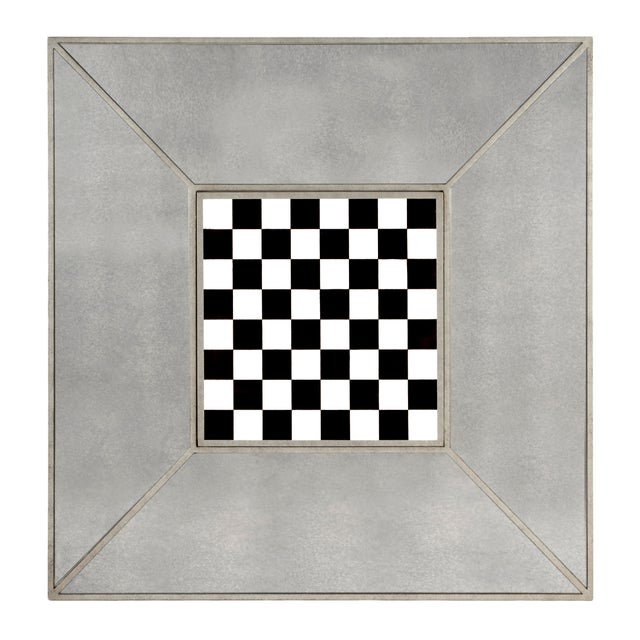 Celeste Mirrored Game Table, Silver For Sale In Chicago - Image 6 of 8