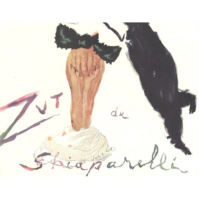 Mid-Century Modern 1950 Mid-Century French Schiaparelli Perfume Advertisement Print-Zut Lovers For Sale - Image 3 of 3