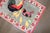 a mid 20th Century Virbrant Color Cotton Persian Kashan Pictorial Rooster Rug