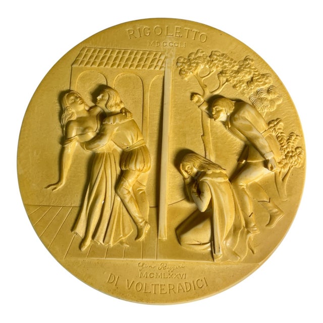 Stone Rigoletto Alabaster La Scala Ruggeri Opera Plate For Sale - Image 7 of 7