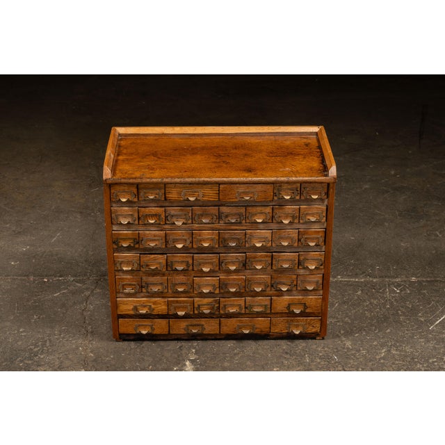 Early 20th Century Wooden Small Parts Cabinet For Sale - Image 4 of 7