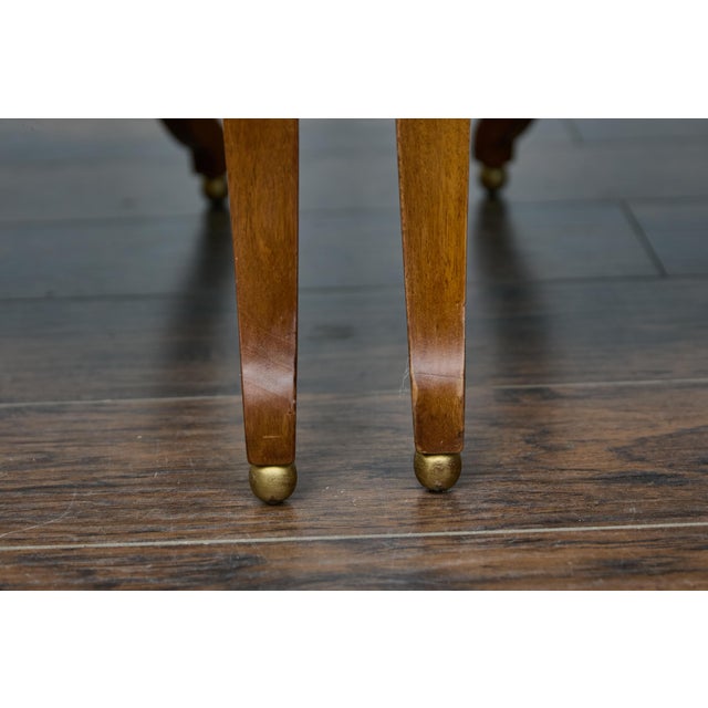 Pair of English Style Spoon Chairs circa 1920 with Upholstered Seat Cushions For Sale - Image 9 of 12