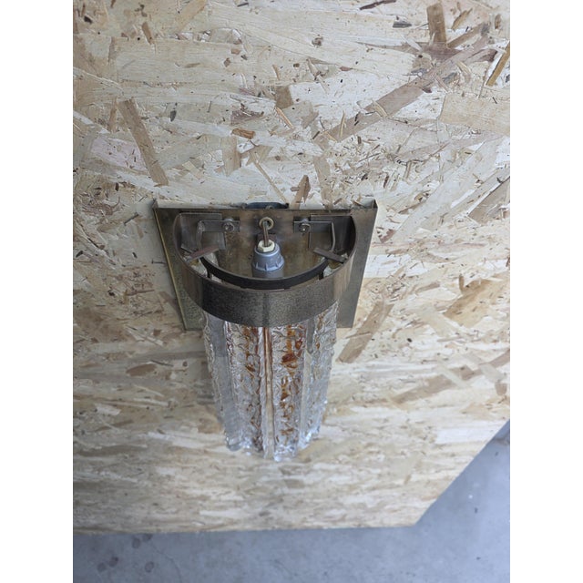 Metal Murano Glass and Metal Wall Lights from Venini, 1960, Set of 2 For Sale - Image 7 of 12