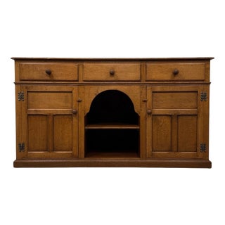20th Century Golden Oak Dresser Base For Sale