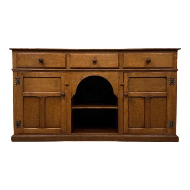 20th Century Golden Oak Dresser Base For Sale