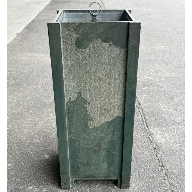 Mid-Century Modern 1950s Italian Slate Umbrella Stand For Sale - Image 3 of 8