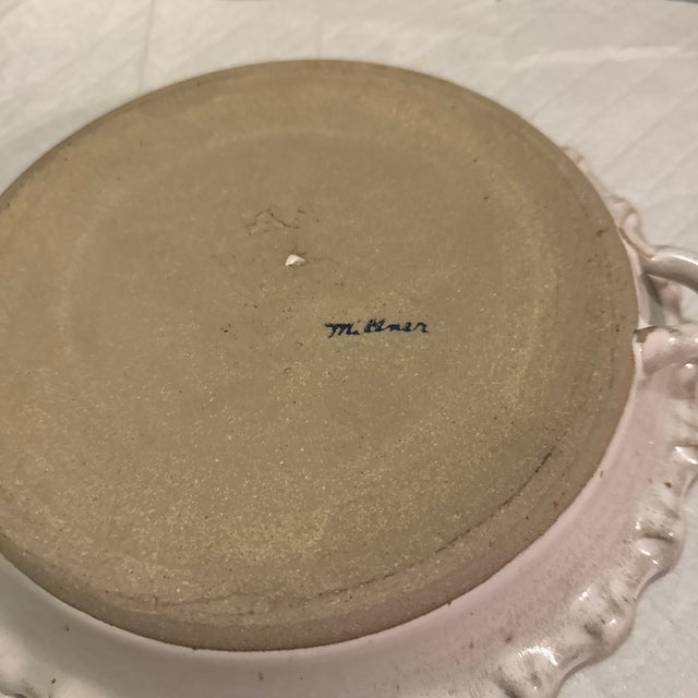 Glazed Pottery Trinket Dish Large or Decorative Pie Plate For Sale - Image 4 of 7