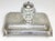 Beautiful antique English inkwell with tray by Charles Boyton featuring a sterling silver tray with elegant hand-engraved...