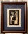 This linoleum print is a modern original arrangement of two bottles created by Mary Abouchaar. It depicts two bottles side...