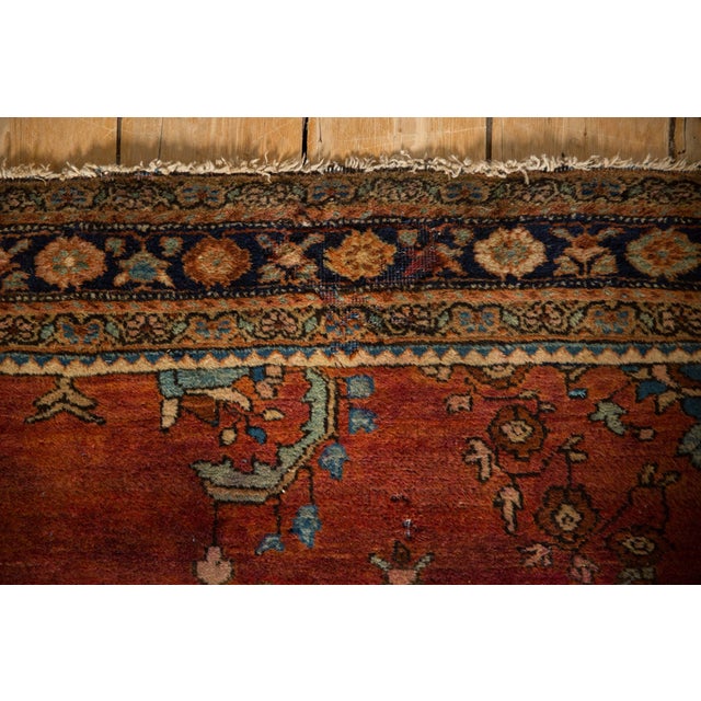 1930s 1930s Vintage Persian Sarouk Floral Abrashed Wool Rug For Sale - Image 5 of 13