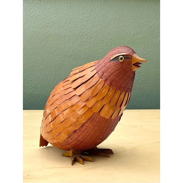 Vintage Shanghai Weave Bird Basket For Sale - Image 12 of 12