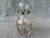 Transparent Vintage Hand Painted Bedside Carafe & Cup Set For Sale - Image 8 of 14
