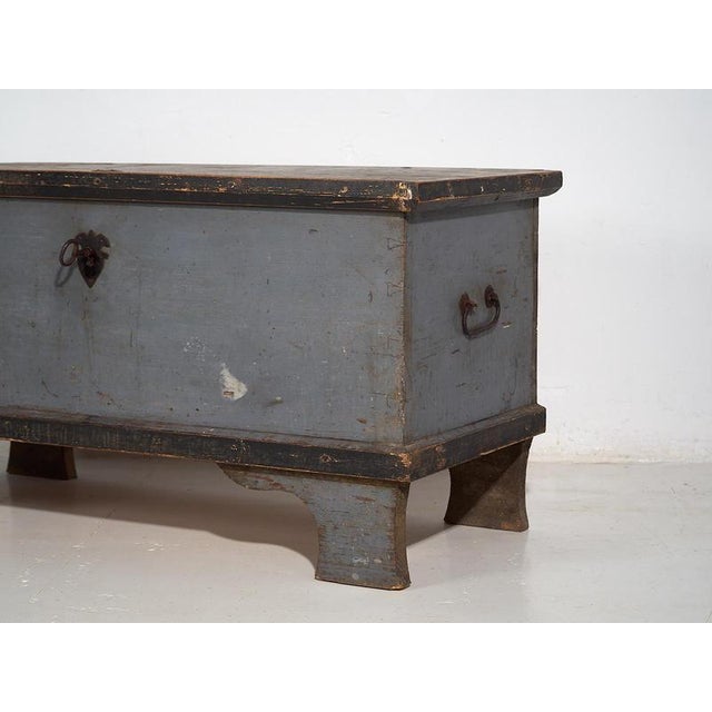 Wooden Trunk with Original Lock, 1900s For Sale - Image 18 of 18