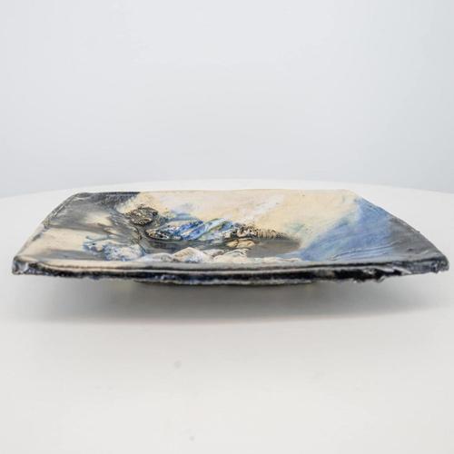 1960s Blue Ceramic Plate from Jeppe Hagedorn, Denmark, 1960s For Sale - Image 5 of 11
