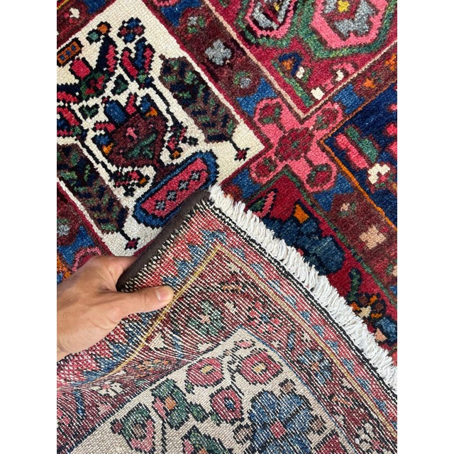 Green Semi-Antique Persian Bakhtiari with Iconic Garden Design Rug 7.2 x 10.7 For Sale - Image 8 of 11