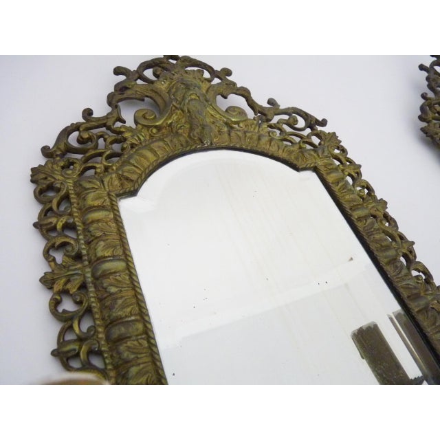Beveled Mirror Wall Lights, Set of 2 For Sale - Image 5 of 11