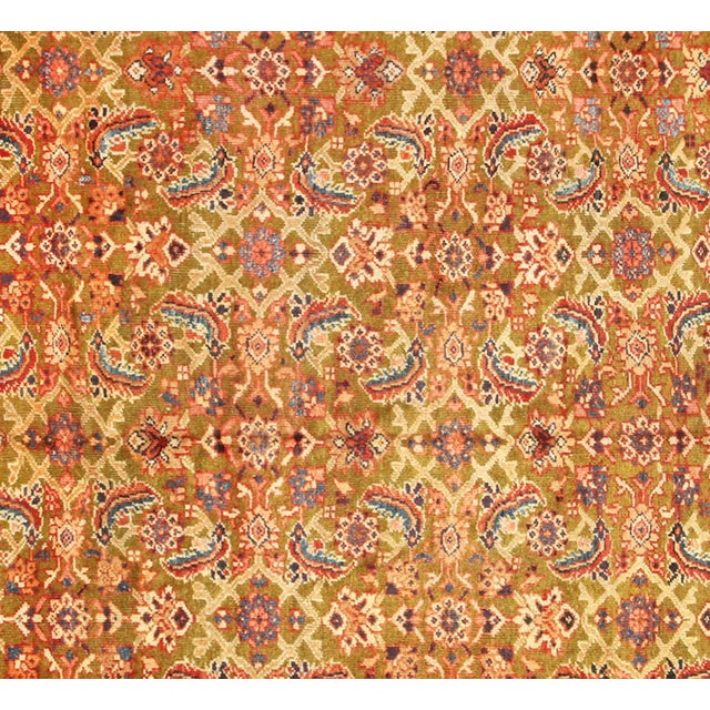 1910s Antique Persian Sultanabad Oriental Carpet, Room Size, with Herati Design For Sale - Image 5 of 7