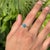 Oval Cut Turquoise & Diamond Solitaire Three Stone Ring in 14k Gold Size 9 For Sale In New York - Image 6 of 13