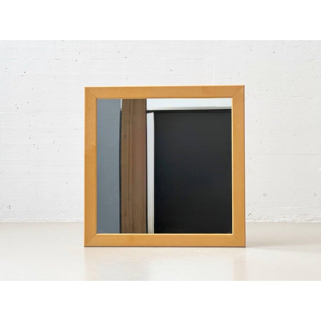 Wood Square Wall Mirror, 1950s-1960s For Sale - Image 7 of 17