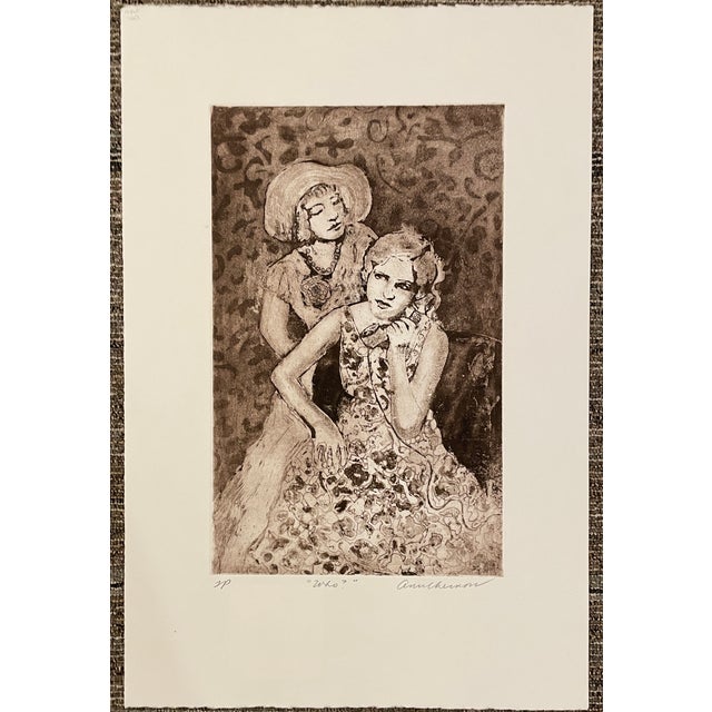 Ann Chernow (born 1936) "Who?" 1997 etching and aquatint, this is one of 3 proofs. There was no regular edition of this...