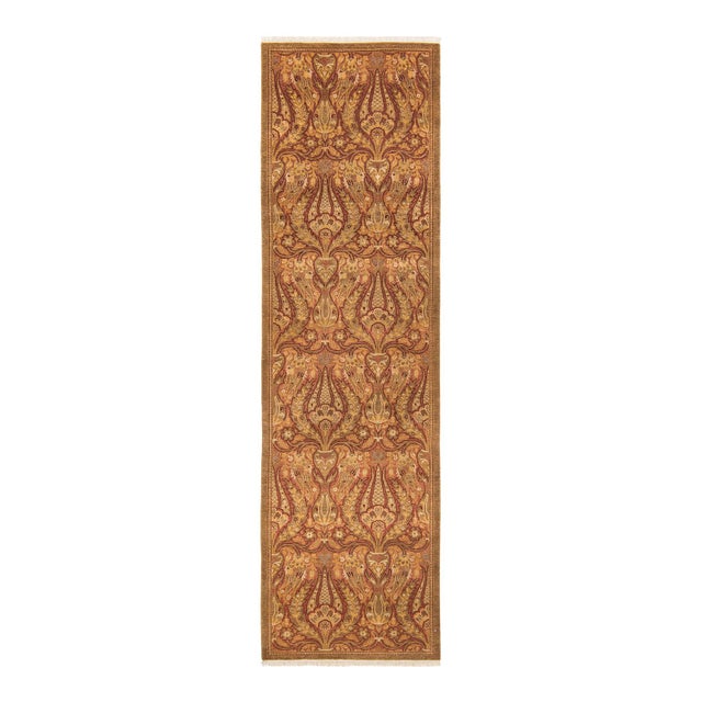 Mogul Collection Hand-Knotted Runner - Pink 2' 7" x 9' 2" For Sale - Image 9 of 9