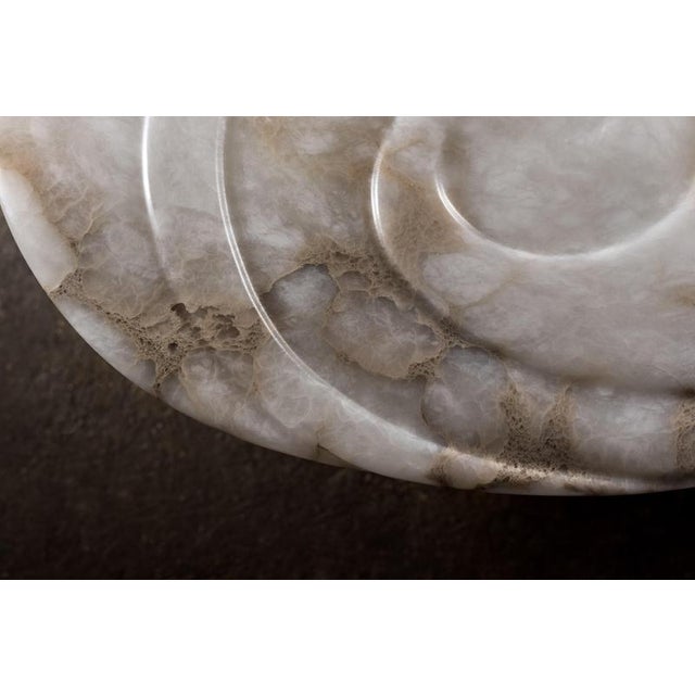 Aqua Fossil Center Table II in Alabaster by Amarist Studio For Sale - Image 9 of 16