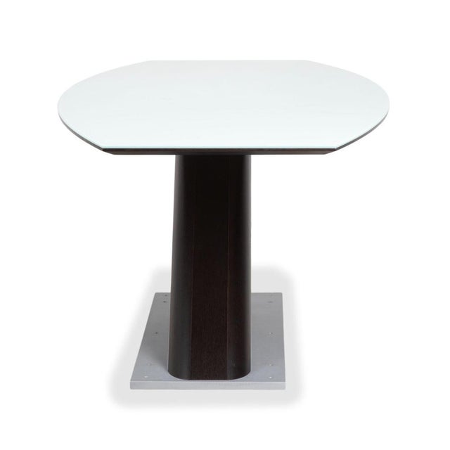 Wood, Glass, and Metal Rosario Dining Table from Musterring = For Sale - Image 9 of 12