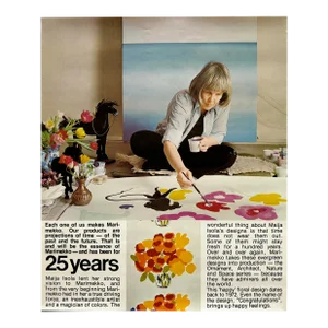 1970s 25th Anniversary Marimekko Poster With Maija Isola