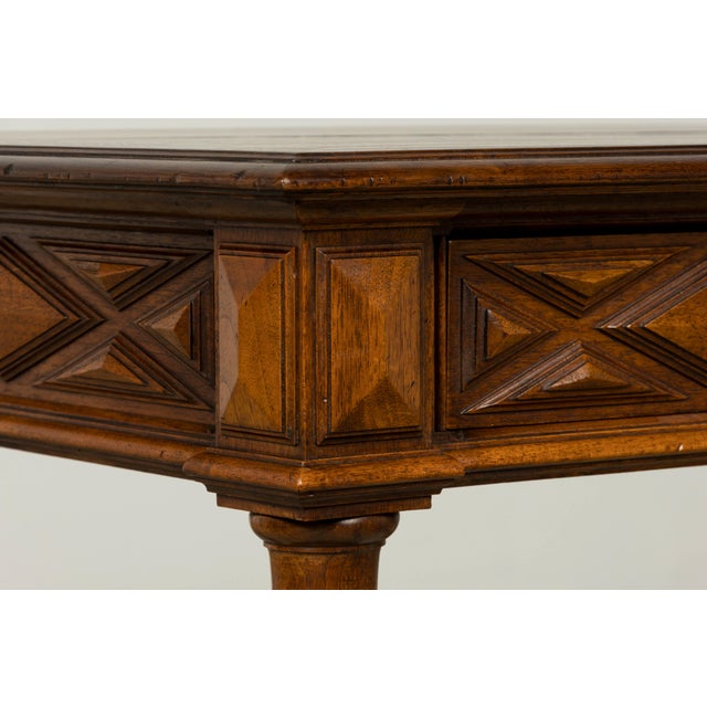 Handsome late 19th-century French walnut writing table or side table in the Louis XIII style, sourced in Provence, France....