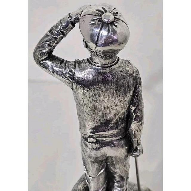 English Silver Golfer Sculpture, 1997 For Sale - Image 4 of 18