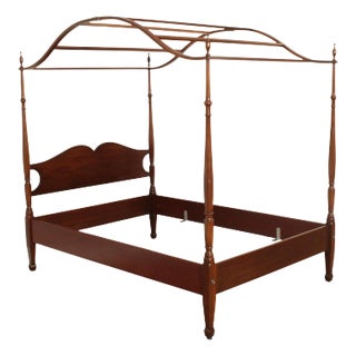 Biggs Vintage Mahogany Arched Canopy Full-Size Poster Bed For Sale