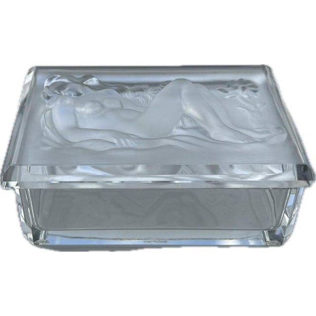 Glass Decorative Jewellery and Trinket Box by H.Hofmann For Sale - Image 9 of 9