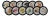 Zodiac Black Vegan Leather Round Pebble Placemat, Set of 12 For Sale