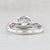 0.75ctw Round Diamond Halo Engagement Ring 14k White Gold Size 6.5 For Sale - Image 4 of 8