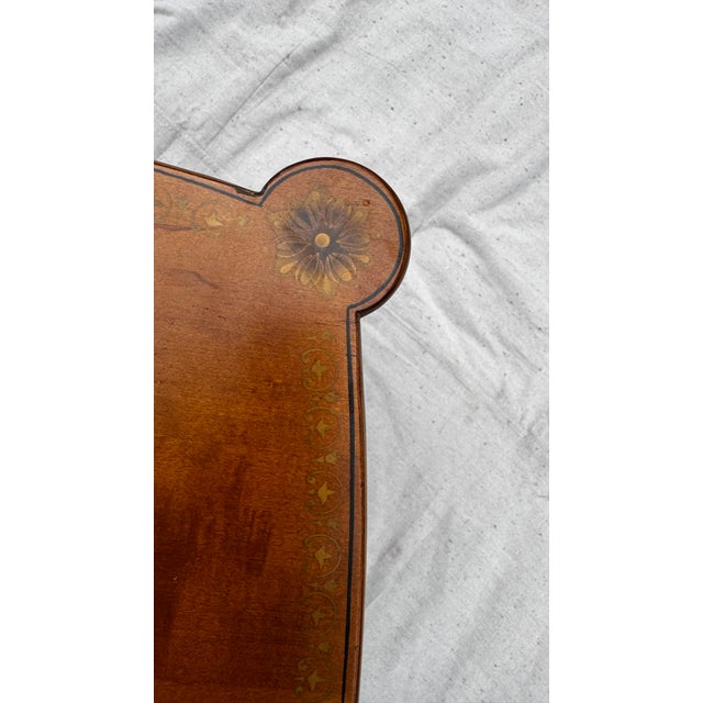 Traditional Vintage Hitchcock Stenciled Side Table With Drawer and Eagle Pull For Sale - Image 3 of 8