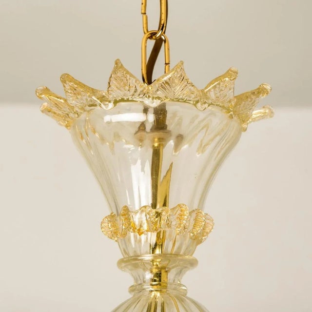 Large Venetian Chandelier in Gilded Murano Glass from Barovier, 1950s For Sale - Image 11 of 18