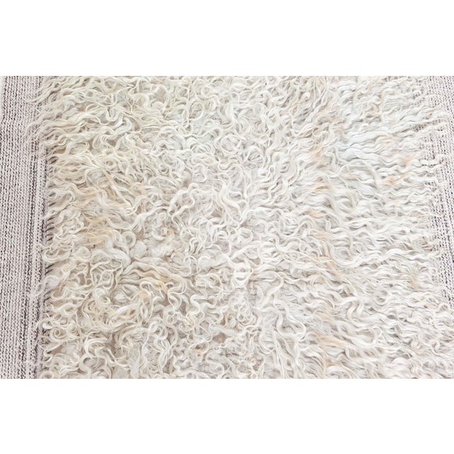 Modern High-Low Tulu Rug by Doris Leslie Blau Size: 3'5" × 5'6" (104 × 167 cm) Color: Beige, Gray This contemporary Tulu...