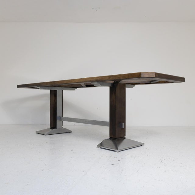 Vintage Sculptural Table in Chestnut, 1970s For Sale - Image 10 of 18