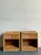 Wood Vintage Boho Chevron Pencil Reed Nightstands - A Pair For Sale - Image 7 of 7