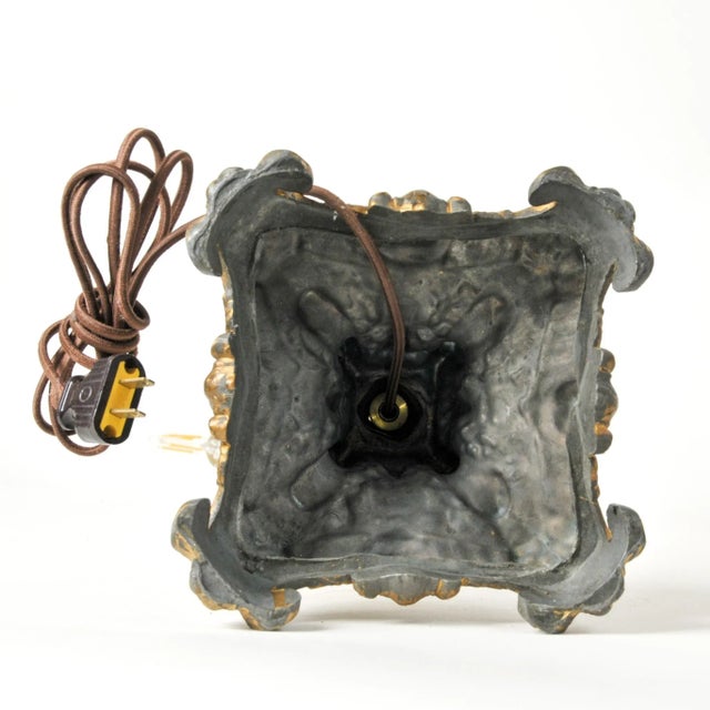 Early 20th Century Bronze Cherub Table Lamp With Onyx Column For Sale - Image 11 of 11