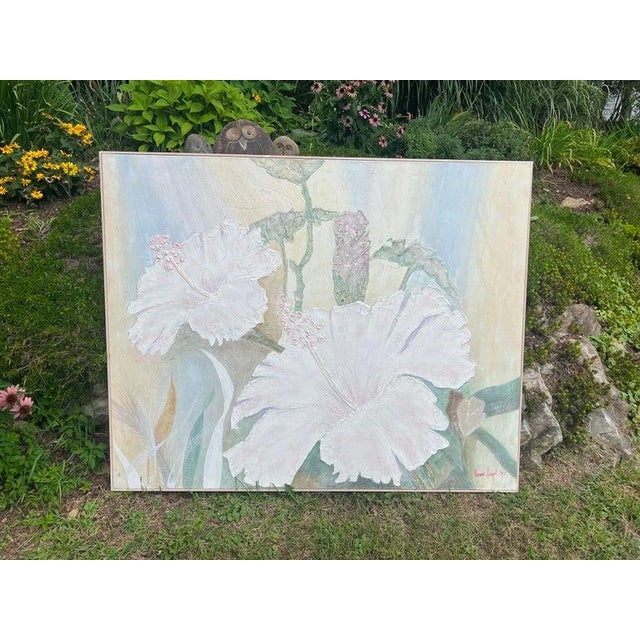 1990s Large 1990's Acrylic Painting by Vivian Angel For Sale - Image 5 of 18