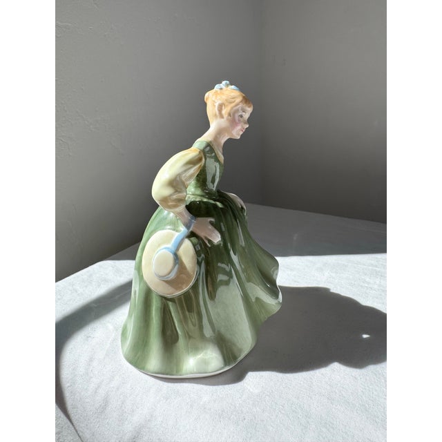 Ceramic Mid 20th Century Royal Doulton Figurine ~ “Fair Maiden” ~ Hn 2211 For Sale - Image 7 of 12