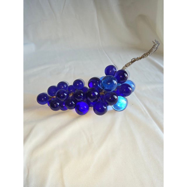 Cobalt Blue Murano Glass Drop Grape Cluster For Sale In San Antonio - Image 6 of 7