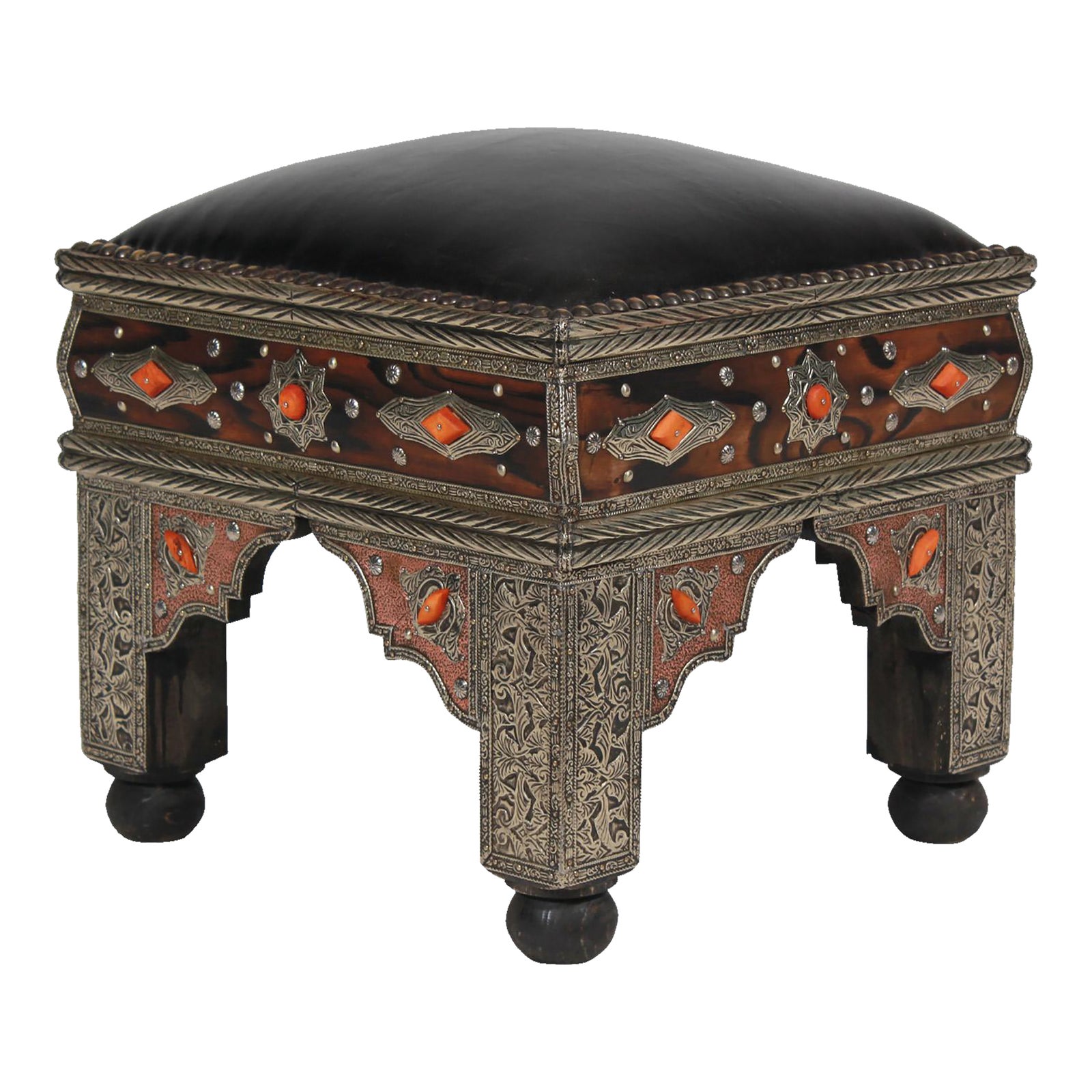 Contemporary Arabic Wooden Bench | Chairish