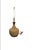 Charming pair of vintage cork table lamps featuring sculptural bottle-form silhouettes with warm organic texture and rich...