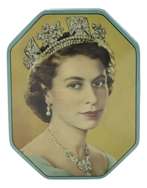 Vintage Queen Elizabeth II 1953 Coronation Tin Metal Box