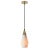 1960s Opaline glass and brass geometric pendant lamp attributed to Mauri Almari. Executed in glossy opaline glass and...